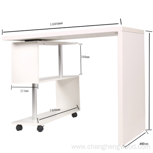 Multifunctional rotatable computer desk